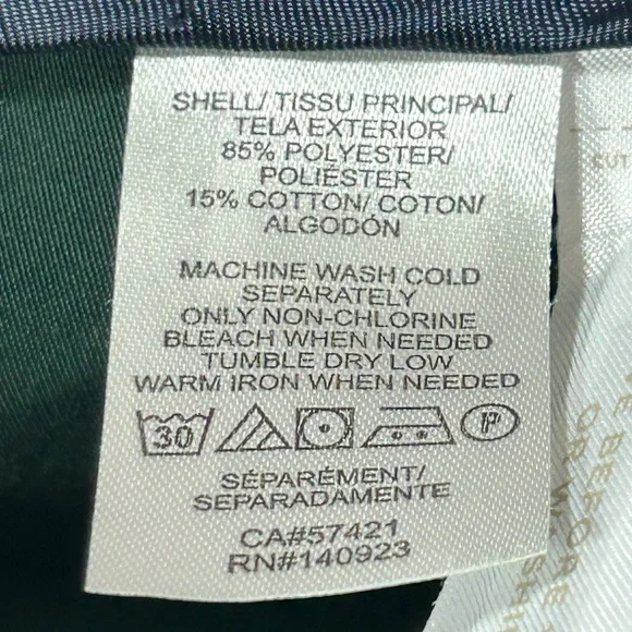 LOFT Dark Green Hooded Jacket with Gold Accents - Picture 9 of 12